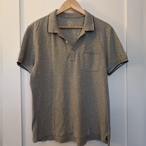 J. crew stretch pique polo, light grey